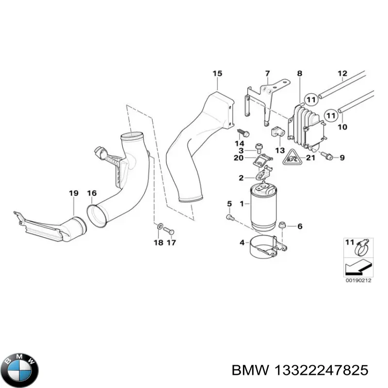 Manguito de aire del medidor de masa de aire BMW 13322247825 precio, desde 76,67 EUR