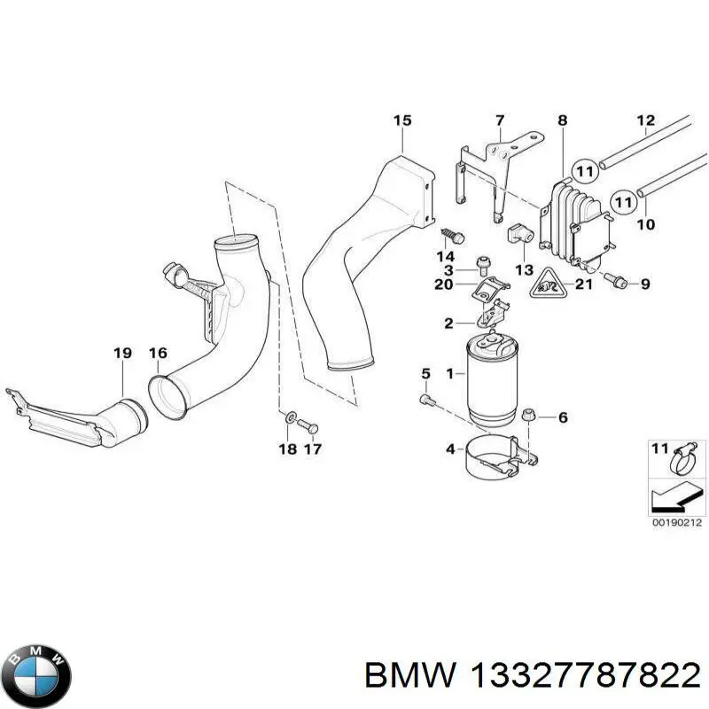 13322354117 BMW calentamiento del filtro de combustible (vendaje)