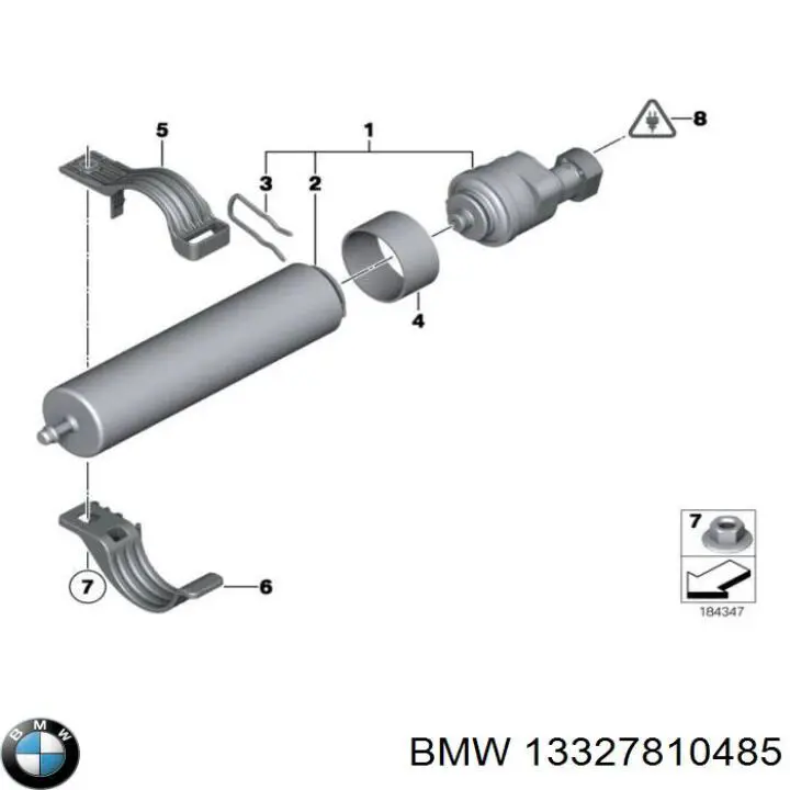 13327810485 BMW abrazadera de silenciador trasera