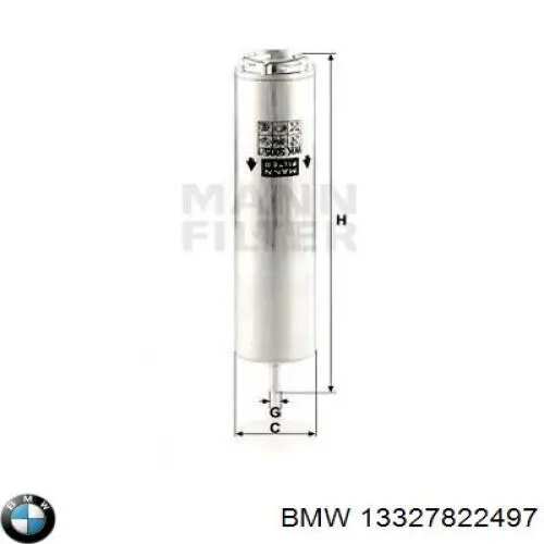 Filtro combustible BMW 13327822497 precio, desde 22,31 EUR