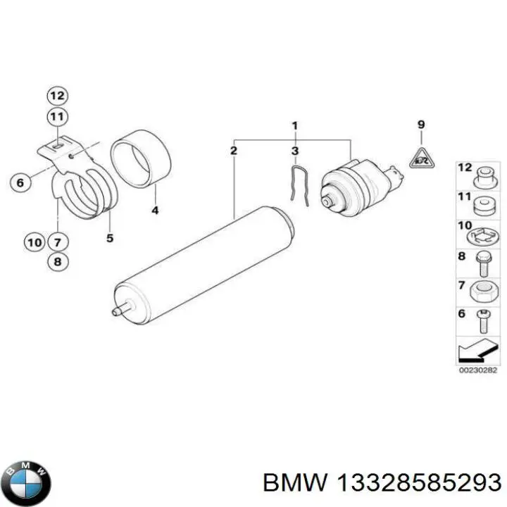 Junta de la carcasa del filtro de combustible para BMW X1 (F48)