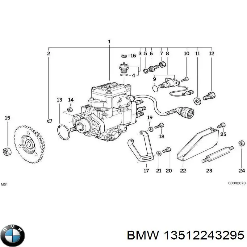 Comprar 13512243295 BMW Válvula de corte de combustible de la bomba de inyección
