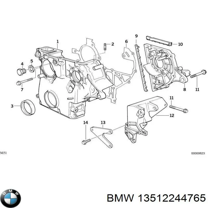 13512244765 BMW junta, tapa de tubo de llenado de aceite