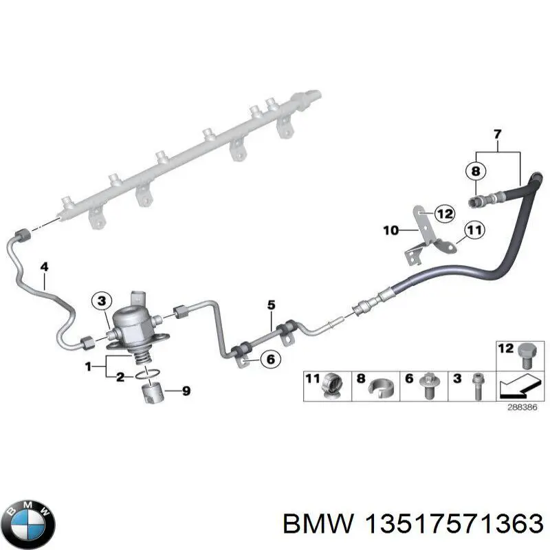 13517571363 BMW Junta de tapa del tubo de llenado de aceite