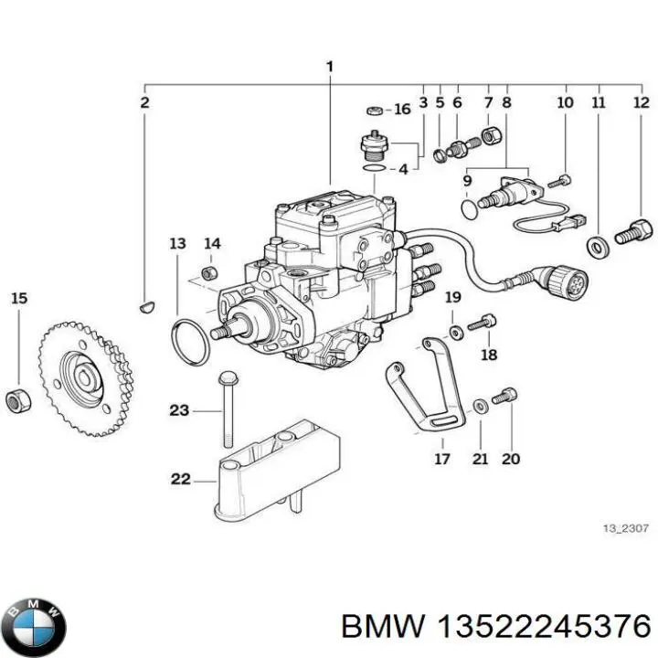 Rueda dentada, bomba inyección para BMW 3 (E36)