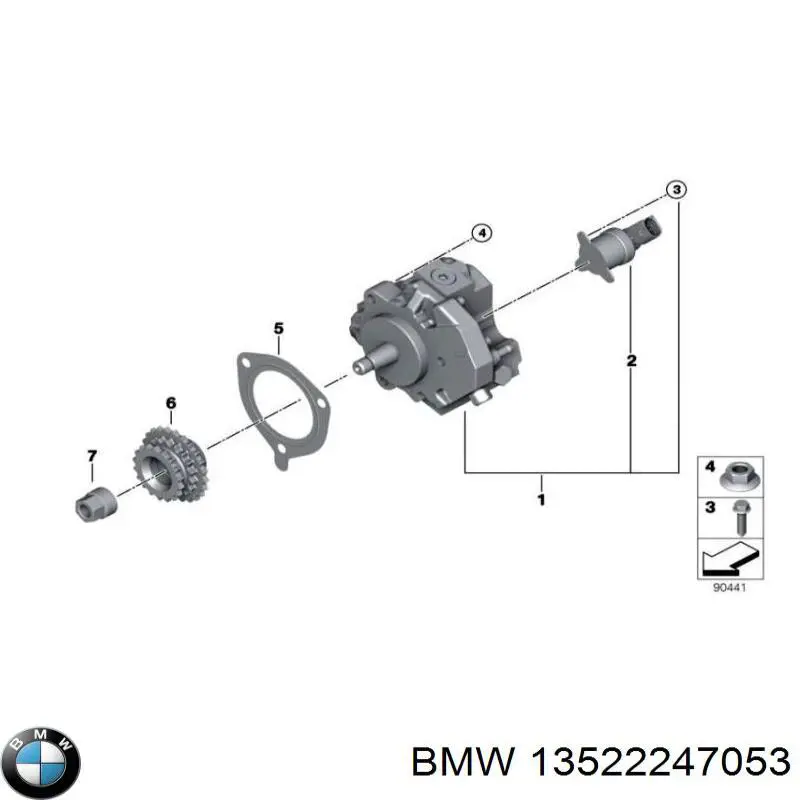 13522247053 BMW rueda dentada, bomba inyección