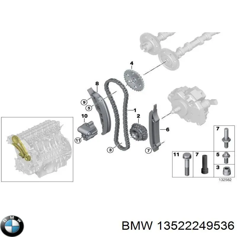 Engranaje de estrella, bomba de inyección BMW 13522249536 precio, desde 39,33 EUR