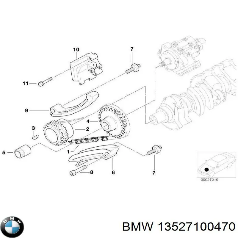 Comprar 13527100470 BMW Tornillo de engranaje del árbol de levas