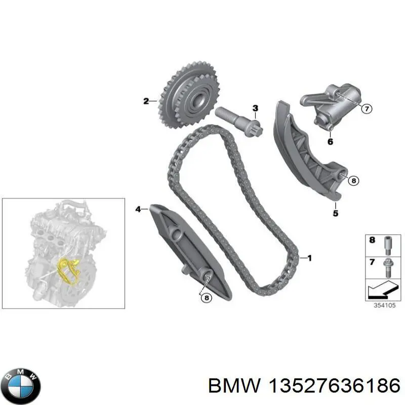 Guía izquierda de cadena de distribución BMW X4 SUV (G02, F98) (2018 - 2026) precio, desde 52,24 EUR