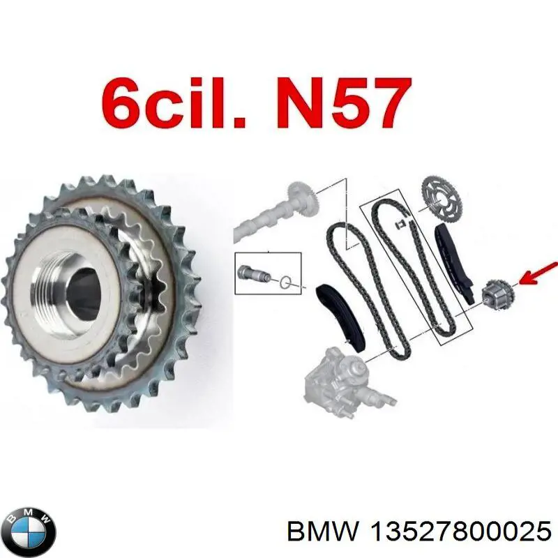 Rueda dentada, bomba inyección para BMW 7 (F01, F02, F03, F04)