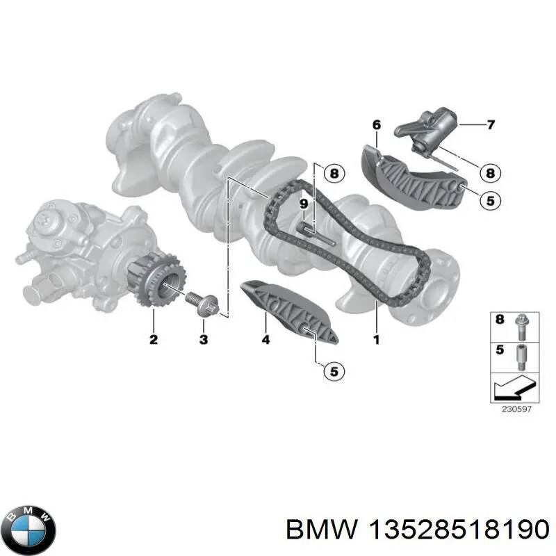 13528518190 BMW piñón cadena distribución