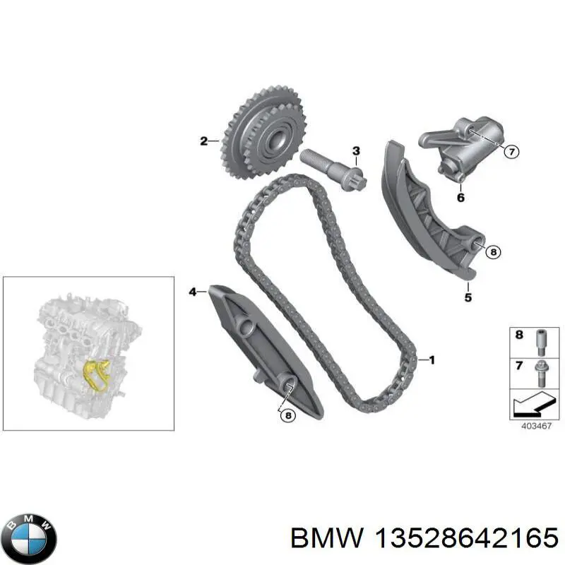 Ajustador árbol de levas  BMW 13528642165 precio, desde 102,29 EUR
