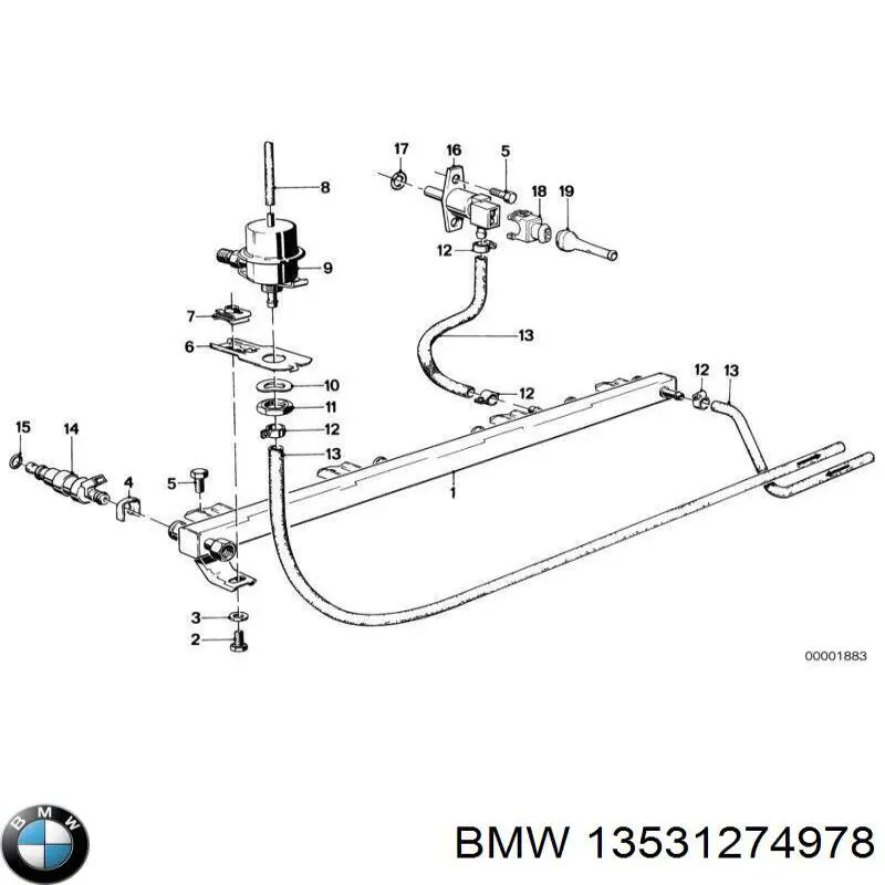 13531274978 BMW regulador de presión de combustible