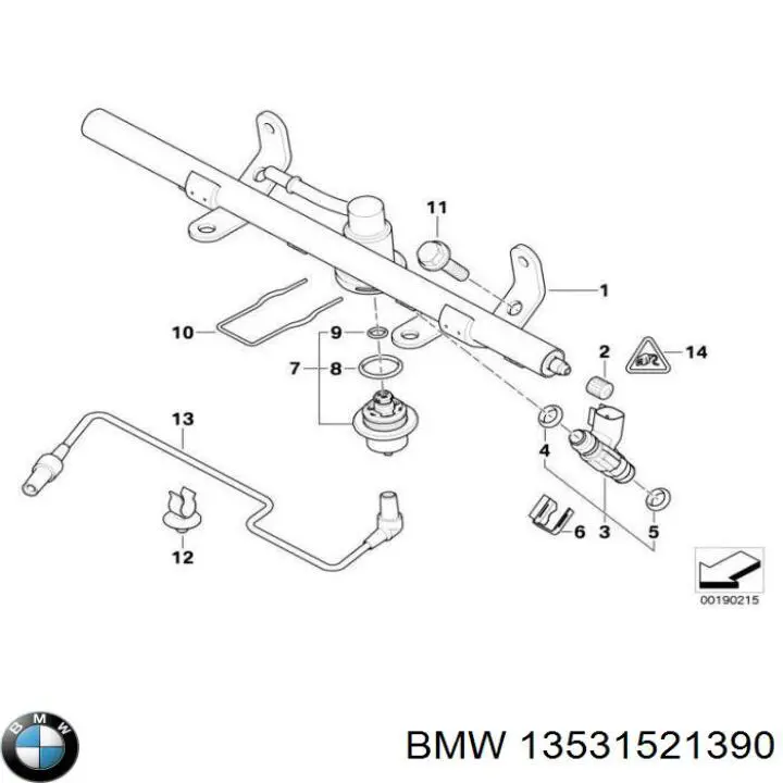 13531521390 BMW inyector de combustible