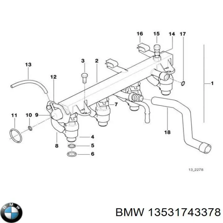 13531743378 BMW regulador de presión de combustible
