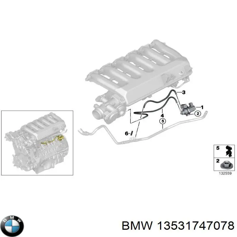 13531747078 BMW regulador de presión de combustible