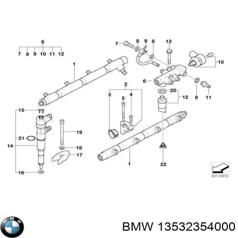 13537785438 BMW inyector