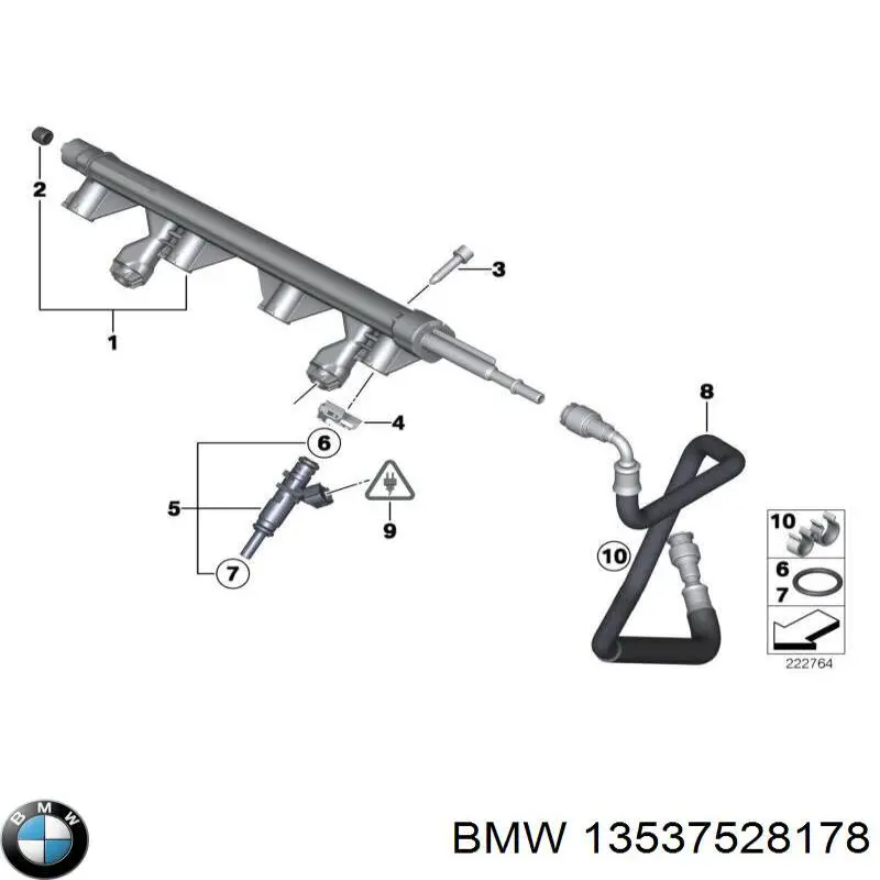 V7528178 BMW rampa de inyectores