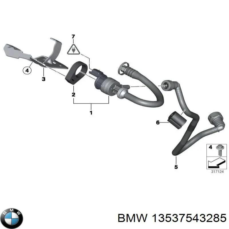 Válvula de ventilación de gases del tanque de combustible BMW 13537543285 precio, desde 53,06 EUR