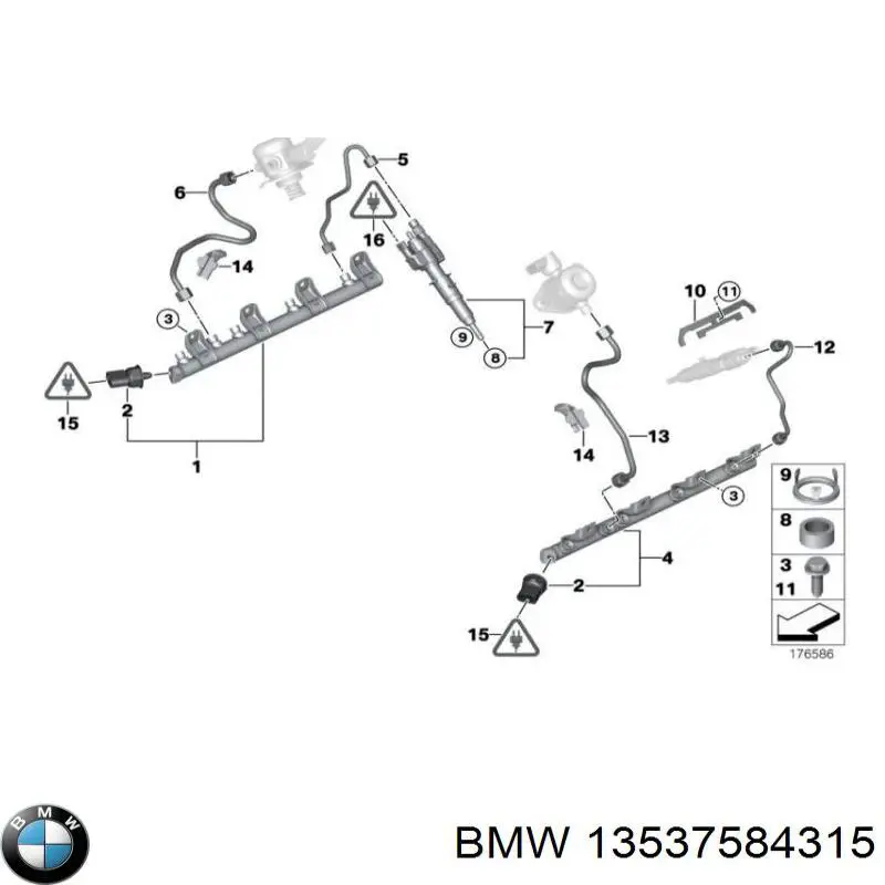 13537584315 BMW junta de inyectores