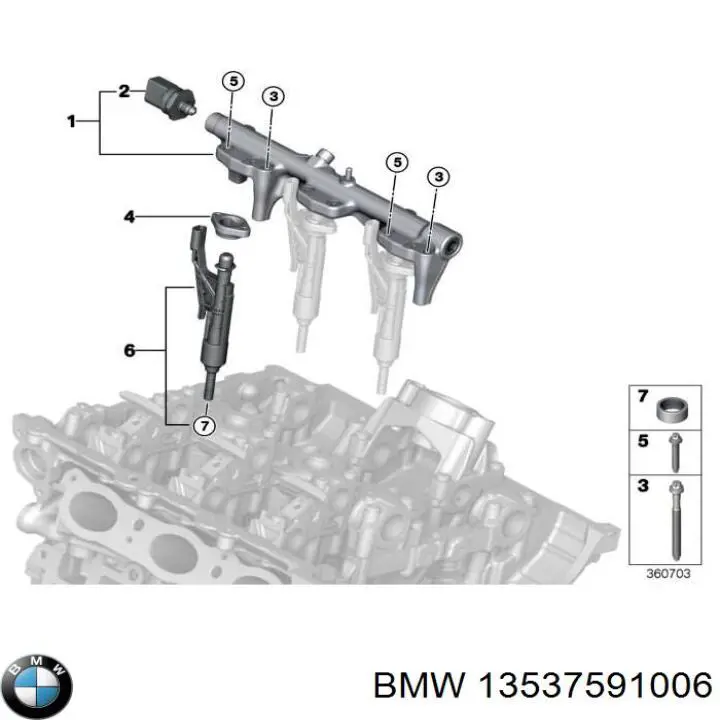 Comprar 13537591006 BMW Junta de inyectores