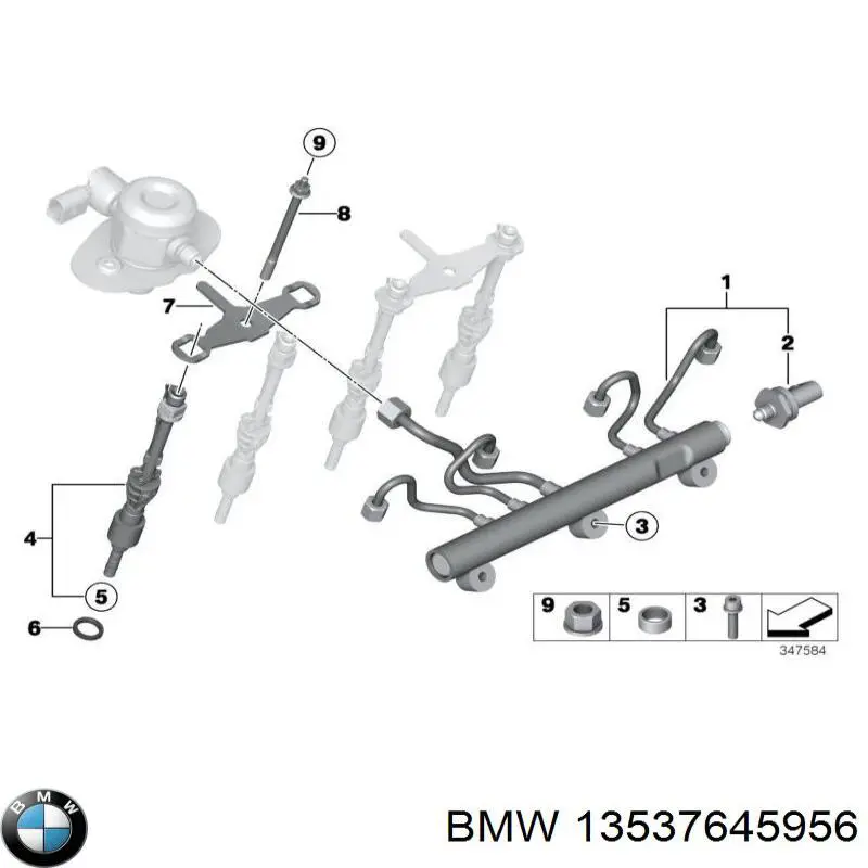 13537645956 BMW inyector de combustible