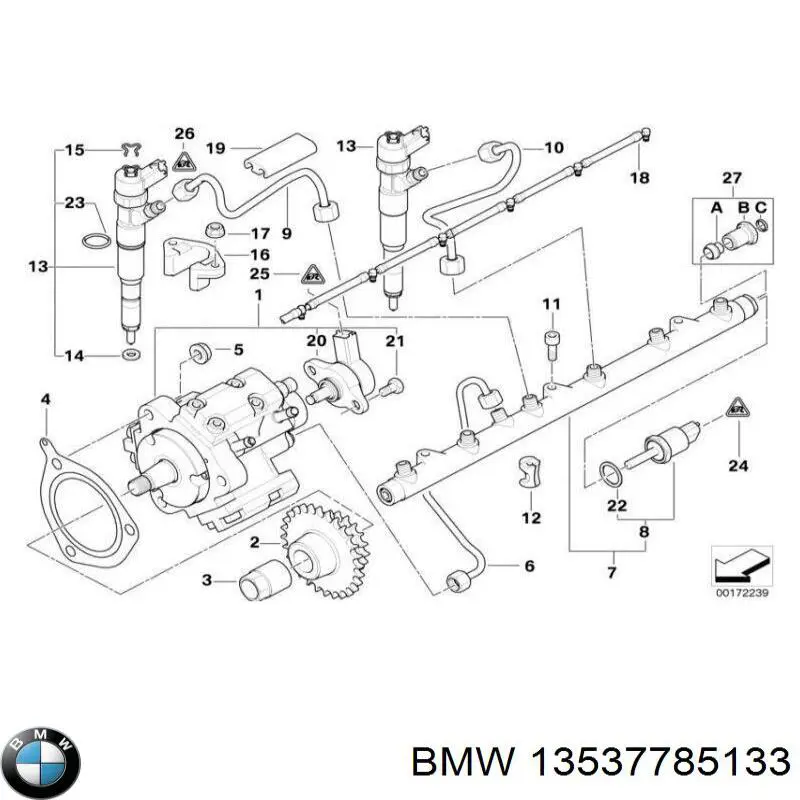 Soporte, inyector para BMW 5 (E61)