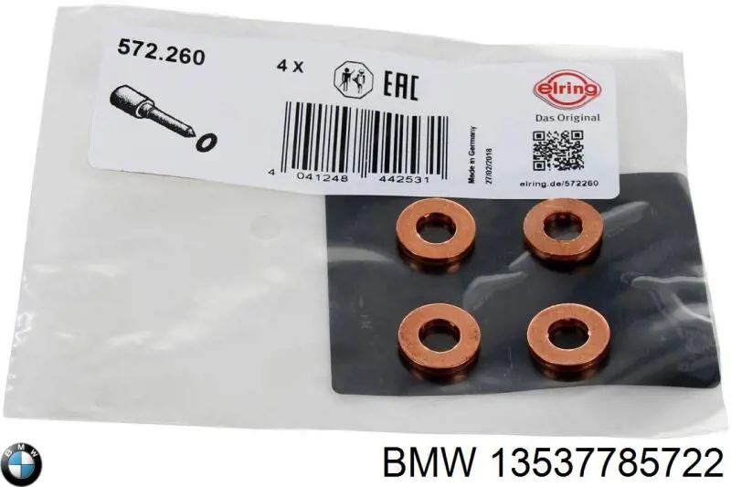 Junta de inyectores 13537785722 BMW