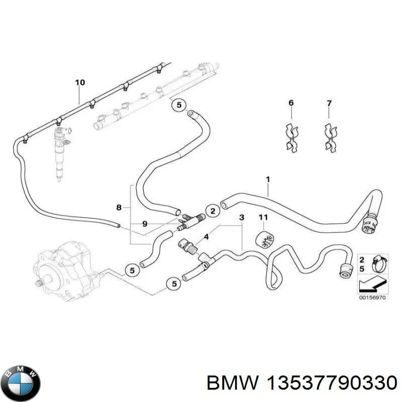 Tubería de retorno de combustible de los inyectores BMW 13537790330 precio, desde 27,71 EUR