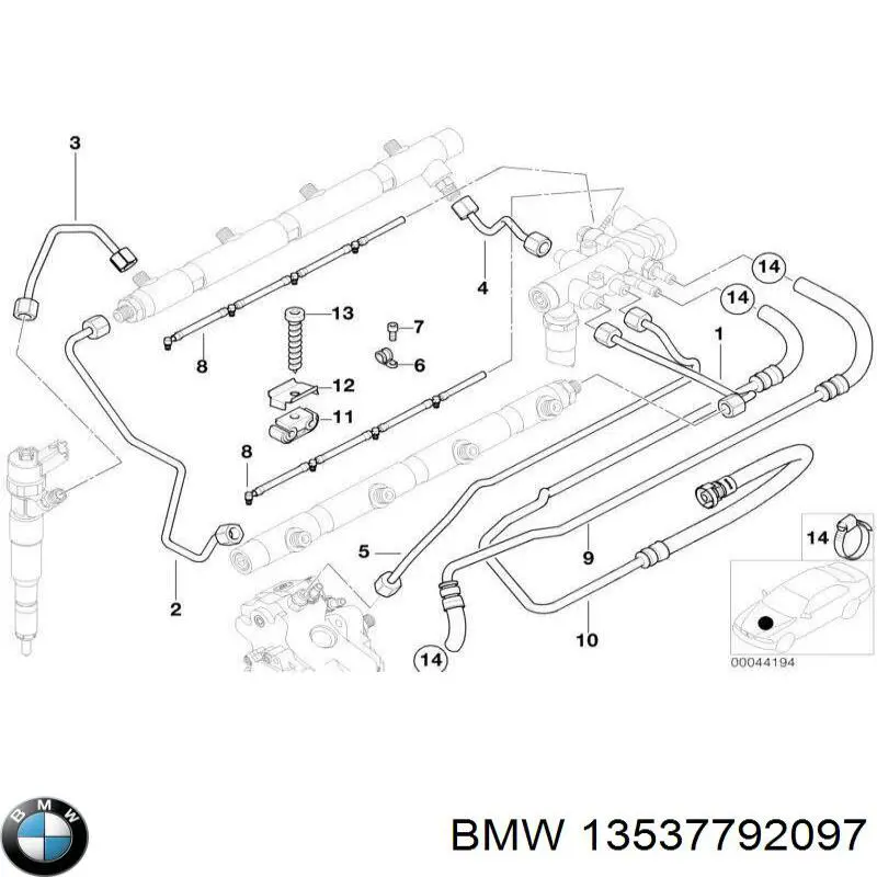 13537792097 BMW inyector de combustible