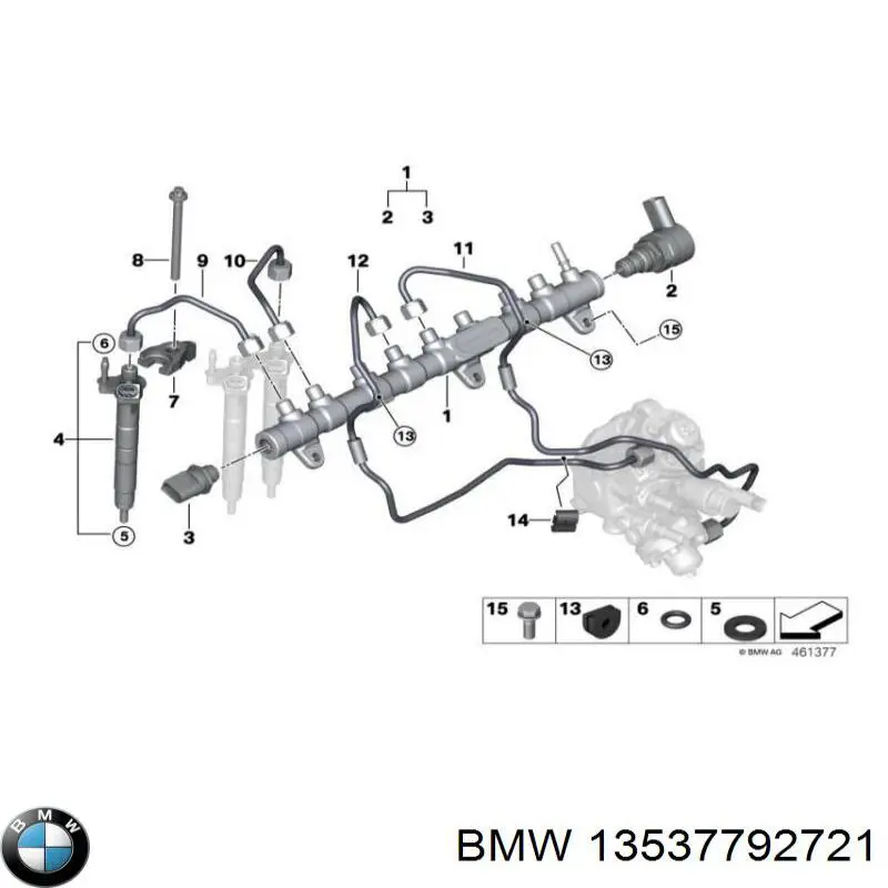 Inyector-bomba BMW 13537792721