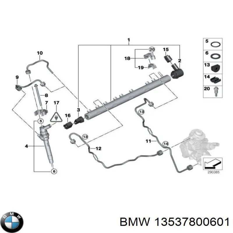 Comprar 13537800601 BMW Rampa de combustible