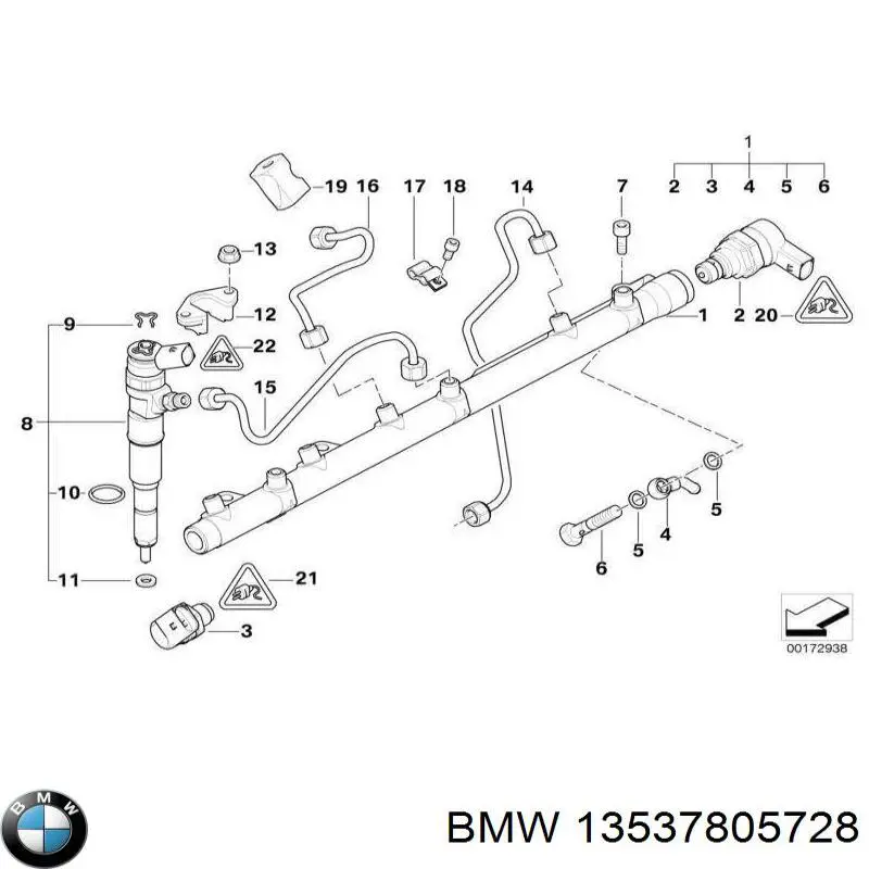 13537805728 BMW acumulador de presión, sistema frenos