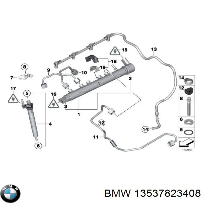 Tubería de retorno de combustible de los inyectores BMW 13537823408 precio, desde 30,06 EUR
