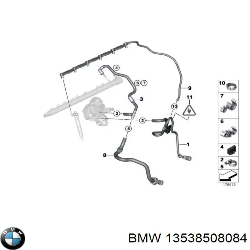 Comprar 13538508084 BMW Juego de tuberías de combustible