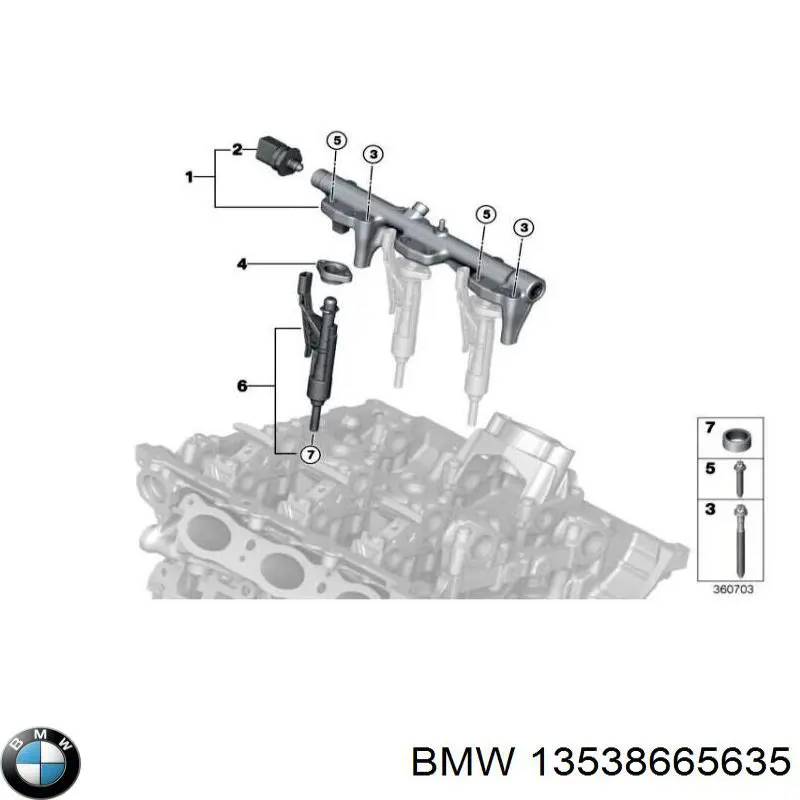 Rampa de combustible BMW 13538665635 precio, desde 191,66 EUR