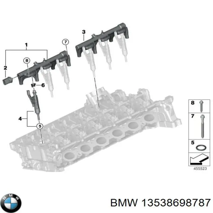 13538698787 BMW Rampa de combustible