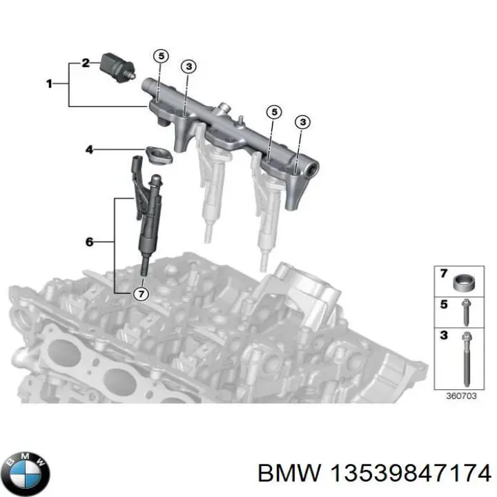 13539847174 BMW Kit de reparación del inyector