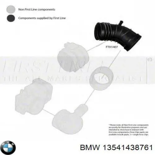 13541438761 BMW manguito, alimentación de aire