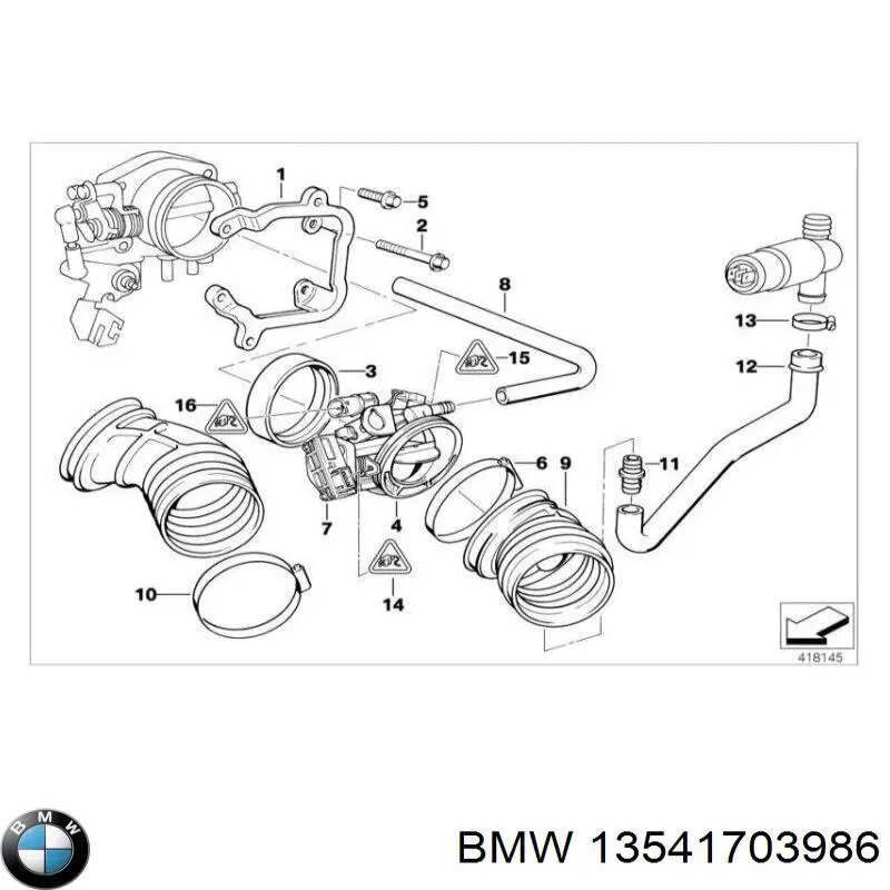 Comprar 13541703986 BMW Manguito de aire del medidor de masa de aire