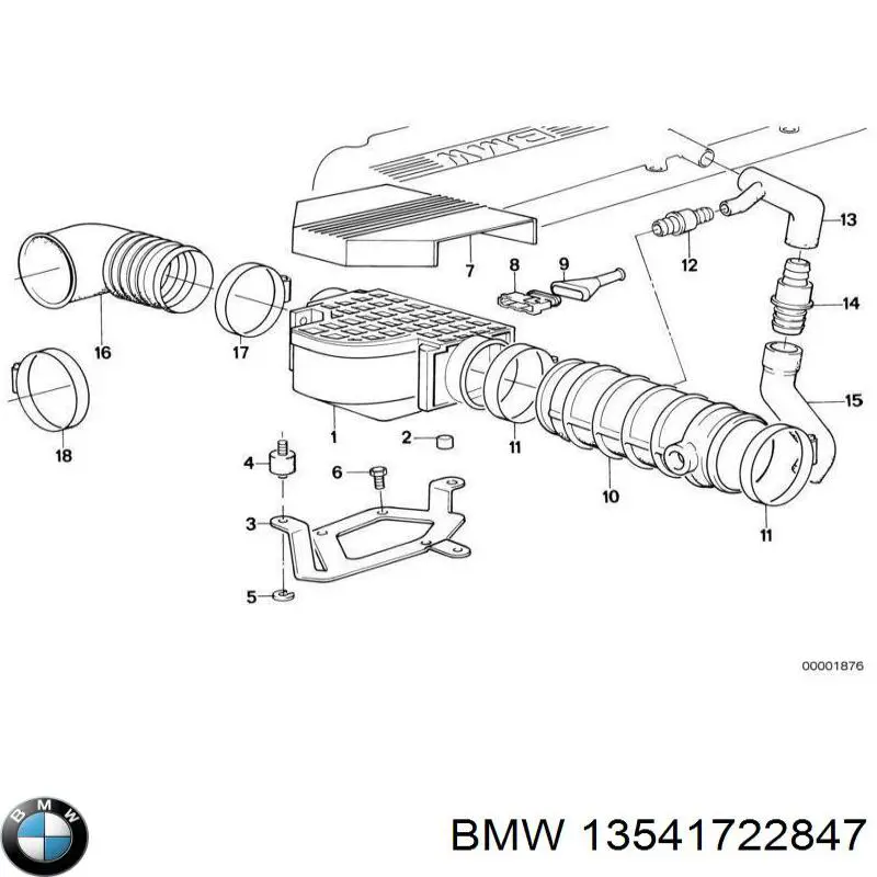 Comprar 13541722847 BMW Tubo de admisión del cuerpo de mariposa