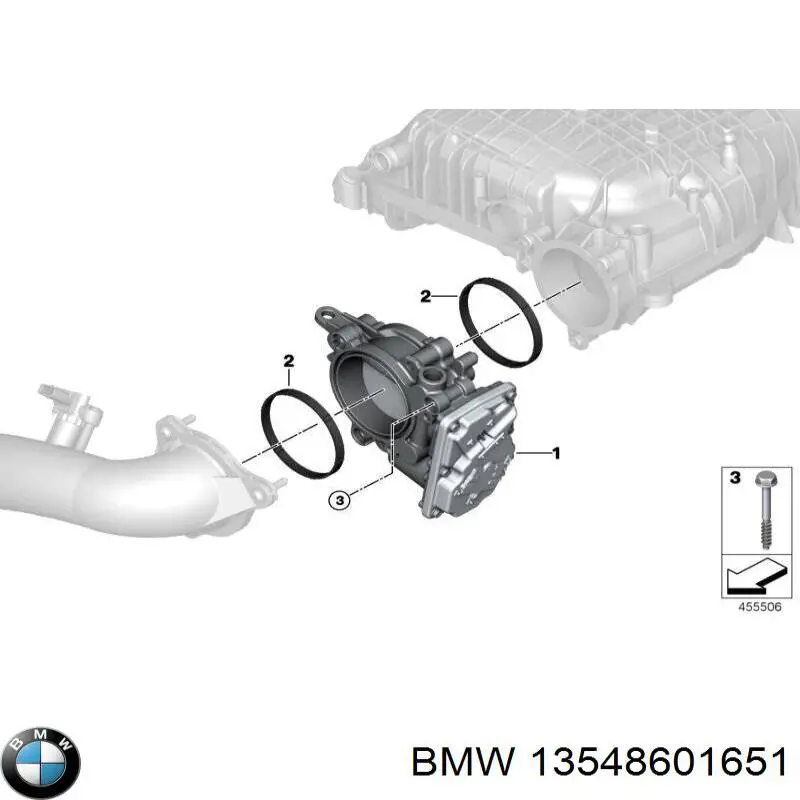 13548601651 BMW cuerpo de mariposa completo