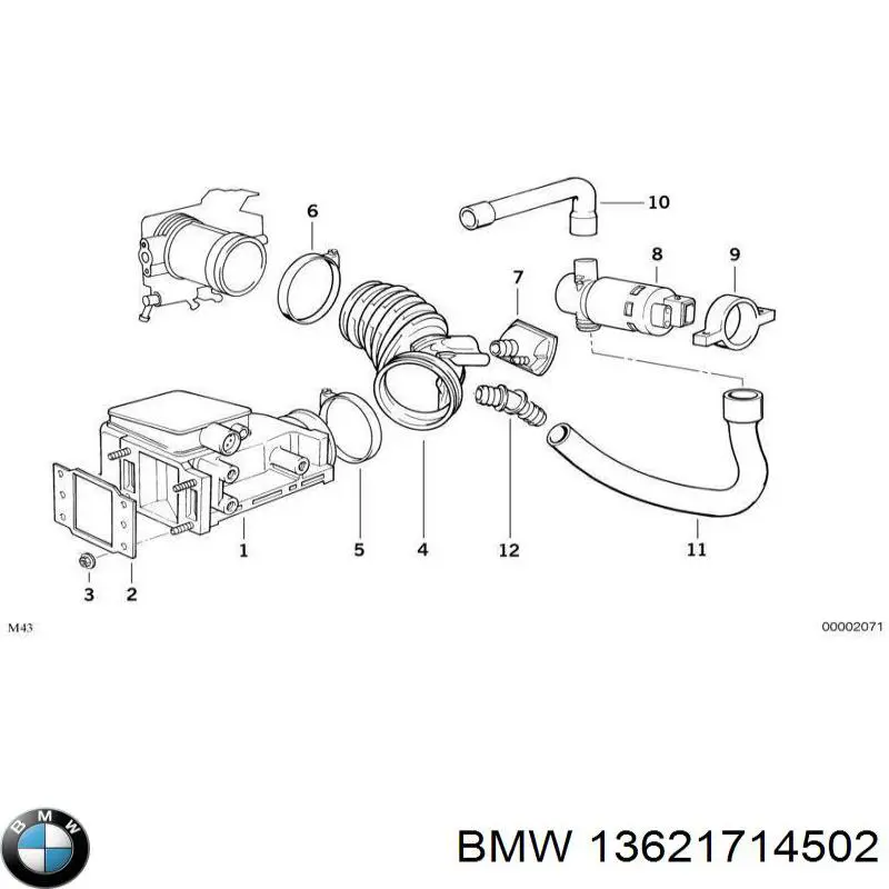 Medidor de flujo de aire BMW 13621714502 precio, desde 141,87 EUR