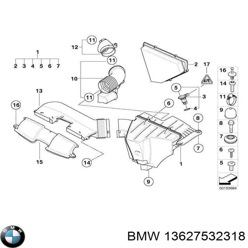 13627532318 BMW junta, tapa de tubo de llenado de aceite