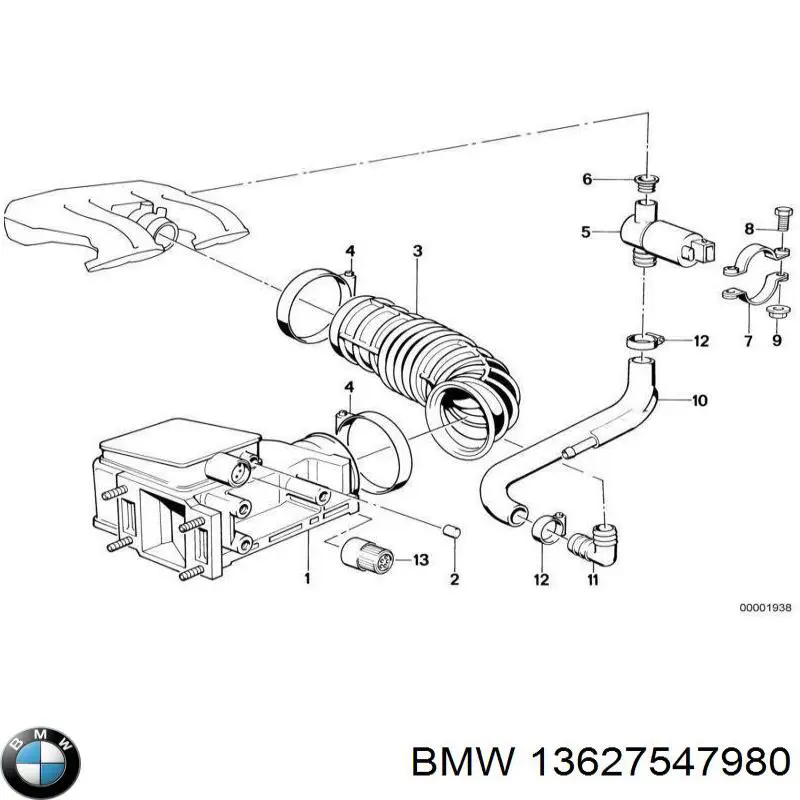 Sensor de flujo de masa de Aire para BMW 3 (E30)