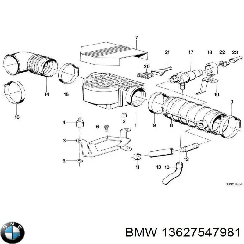 13627547981 BMW sensor de flujo de aire/medidor de flujo (flujo de aire masibo)