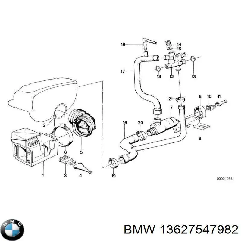 13627547982 BMW Sensor de flujo de aire