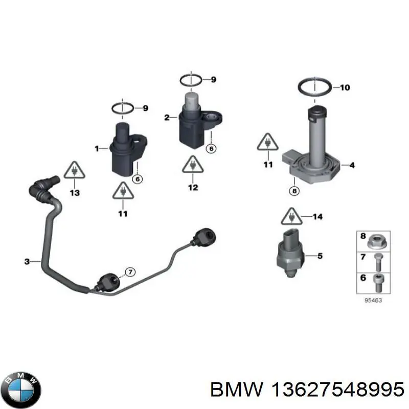 13627548995 BMW sensor de cigüeñal