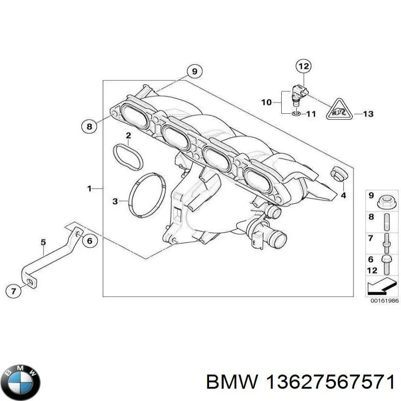 13627567571 BMW junta, sensor de posicion cigueñal