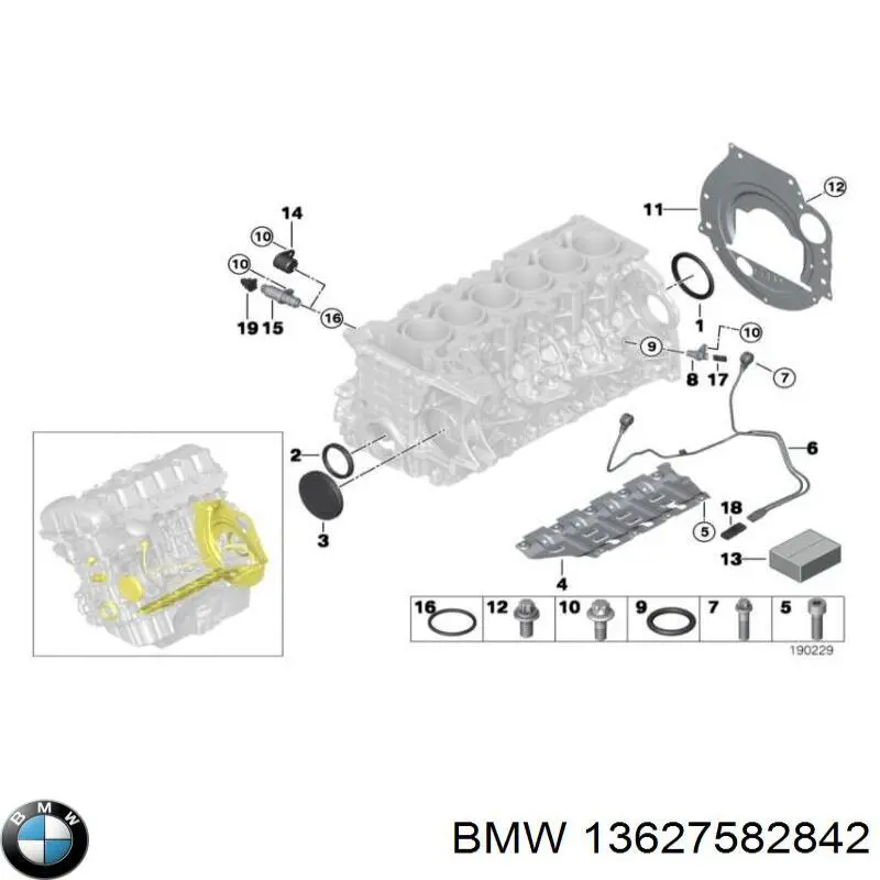 13627582842 BMW sensor de cigüeñal